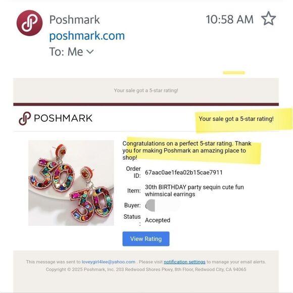 40th BIRTHDAY party sequin cute fun whimsical earrings - Picture 8 of 8